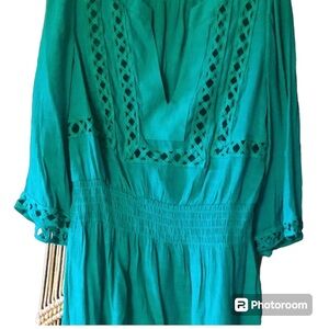 Alfani Blouse Size 8 Turquoise